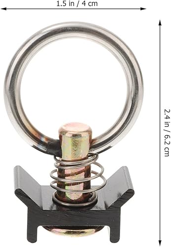 Miniatura 2 de VILLCASE Montaje de un solo perno prisionero en L, 4 piezas de montaje en L para pistas de aerolíneas, motos de nieve, muebles de carga, instalación