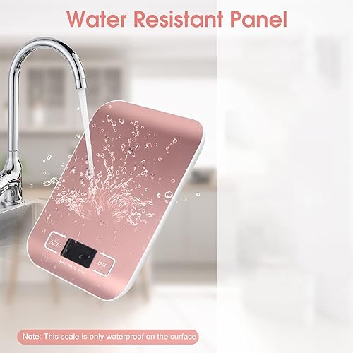 Miniatura 8 de MarFul - Báscula de envío digital, báscula de cocina, de acero inoxidable, precisa, de 22.0lbs0.04oz, portátil, recargable, pequeña báscula postal