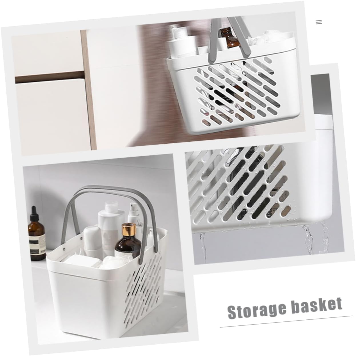 LIFKOME Mini Plastic Shopping Basket Handle Small Storage Bin for Toys Household Items and Organizing Sturdy and Lightweight Design for Home College Rooms and Grocery Shopping image 4
