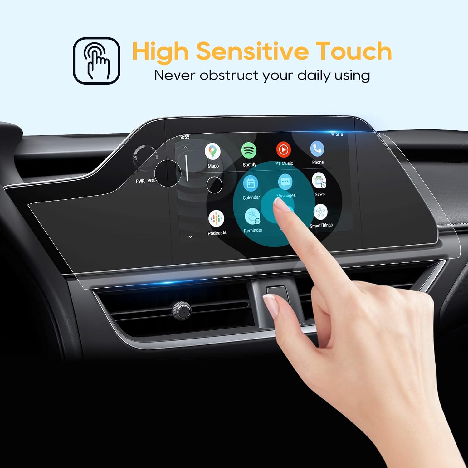 LFOTPP Car Navigation Screen Protector for 2023 Lexuss UX 8 Inch Auto Accessories Nano Plastic Car Infotainment Stereo Display Center Touchscreen Protective Film