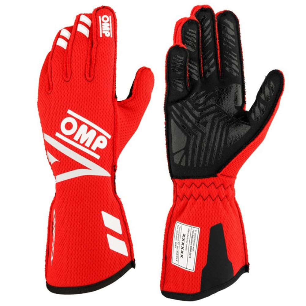 Ompracing Omp One Evo Fx Gloves FIA 8856-2018, Red, Size XS