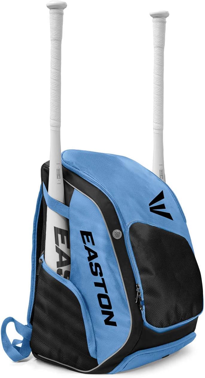 EASTON ELITE X Bat & Equipment Backpack Bag, 2021, Baseball Softball, 2 Bat Sleeves, Vented Shoe And Equipment Compartments, Zippered Valuables Pocket, Water Bottle Sleeve, Fence Hook