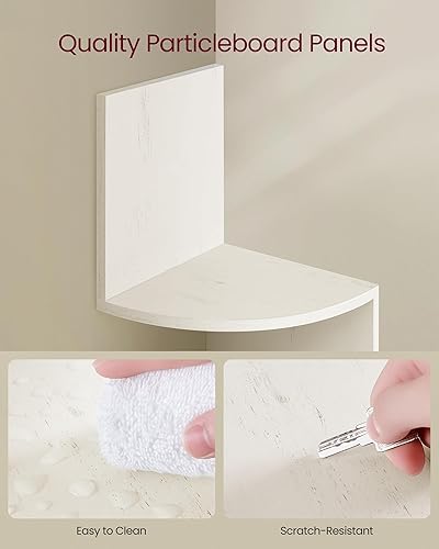 Miniatura 6 de VASAGLE Estante esquinero para montaje en pared, estantería de esquina flotante de 5 niveles, estante para plantas para dormitorio, sala de estar,