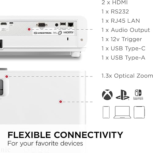Miniatura 8 de ViewSonic Proyector para juegos PX749-4K UHD 4K diseñado para Xbox con tiempo de respuesta de 4.2 ms, 4000 lúmenes ANSI, Keystone HV, zoom óptico