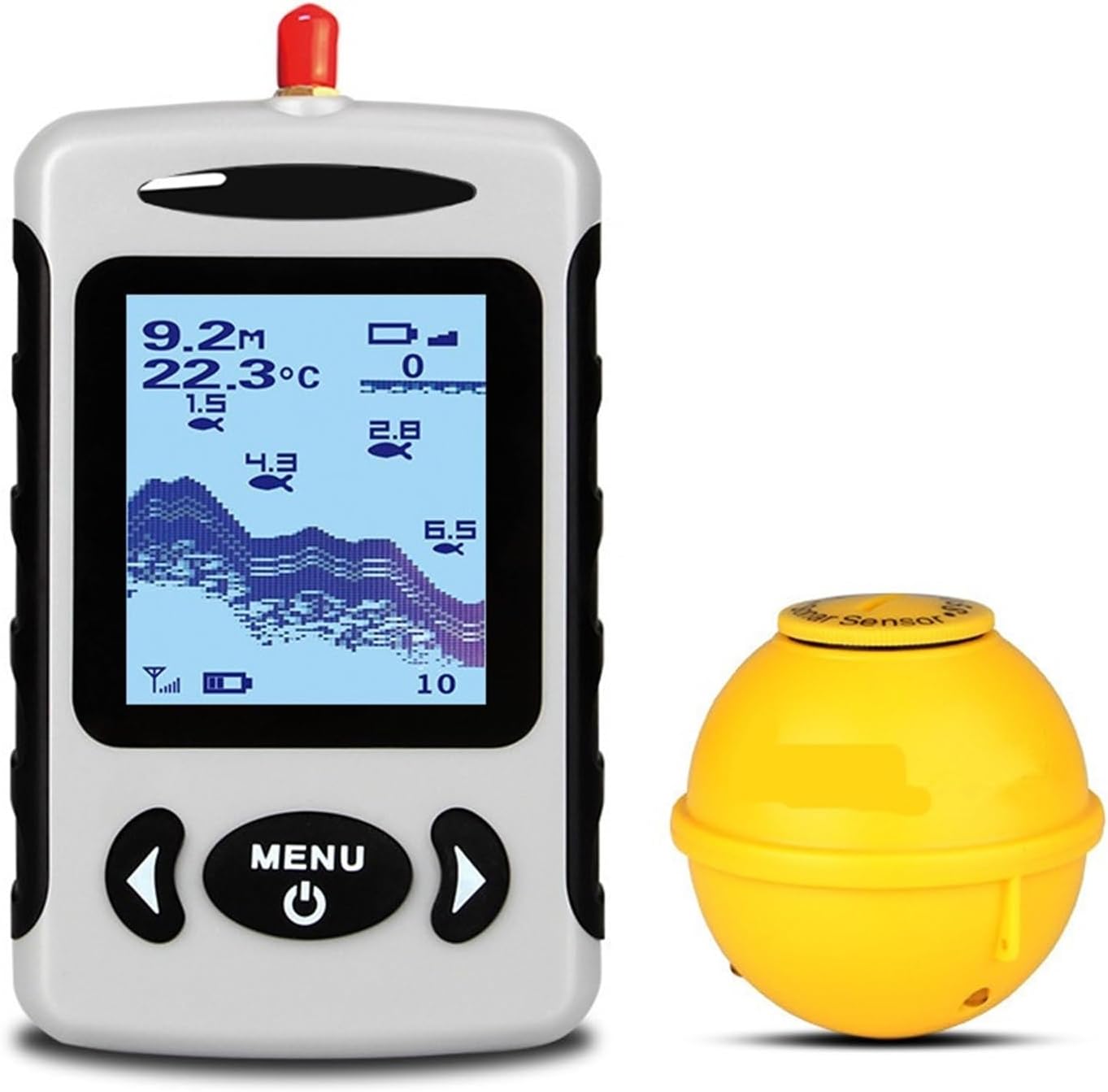 FFW718& FFW718LA Wireless Portable Fish Finder 45M/135FT Sonar Depth Sounder Alarm River Lake