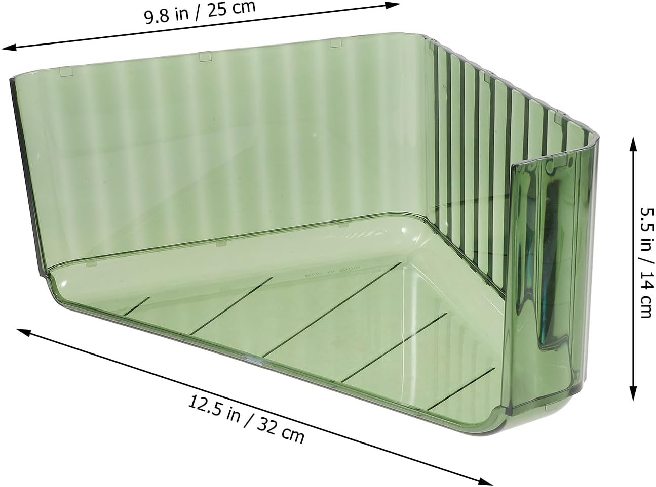 SHINEOFI Green Triangle PET Jewelry Storage Tray for Tabletop Display image 2