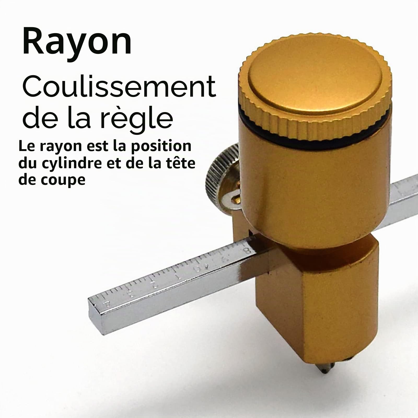 WANGCL Coupe-trou circulaire pour verre de 600 mm - Pour couper des cercles - Réglable - Avec échelle de diamant