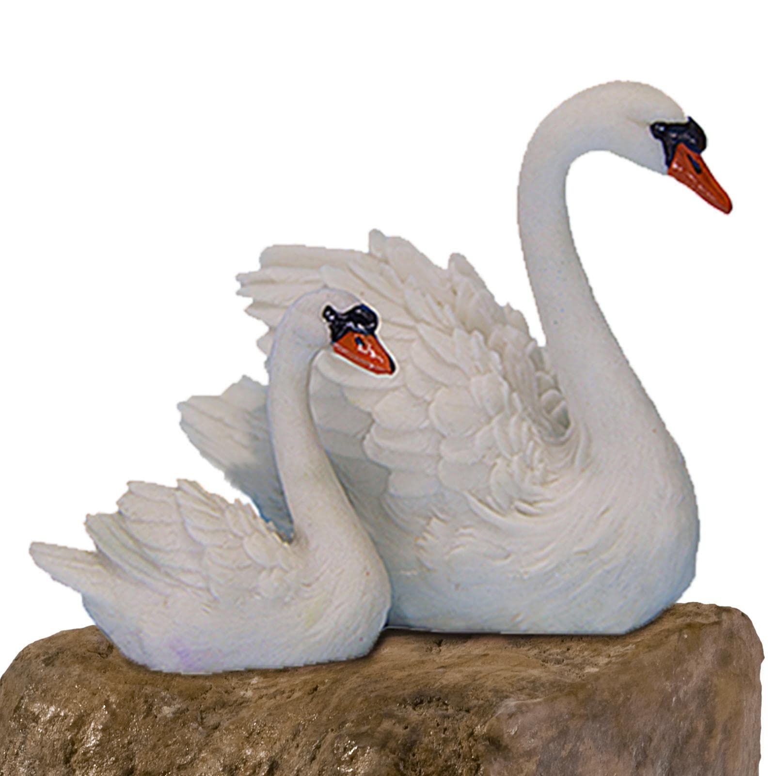Bavokon Swan Figurine | Adorable Resin Swan Figurines Ornaments Miniature Animal Figurines | Swan-Shape Resin Statue Sculpture Decoration for Desk Home Garden Scene Decoration