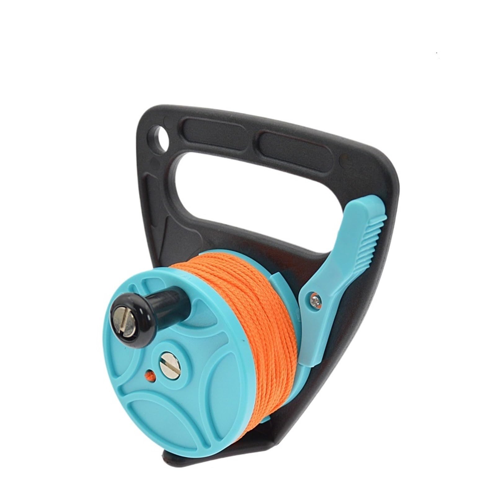 Dive Finger Reel, Cave Diving Reel Handheld Scuba Wreck Drift Snorkeling Multicolor(Light Blue Reel-46m)