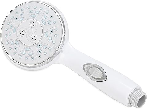 Camco RV Shower Head - Features Convenient On/Off Switch & 5 Different Spray Patterns - Designed to Conserve Potable Water -