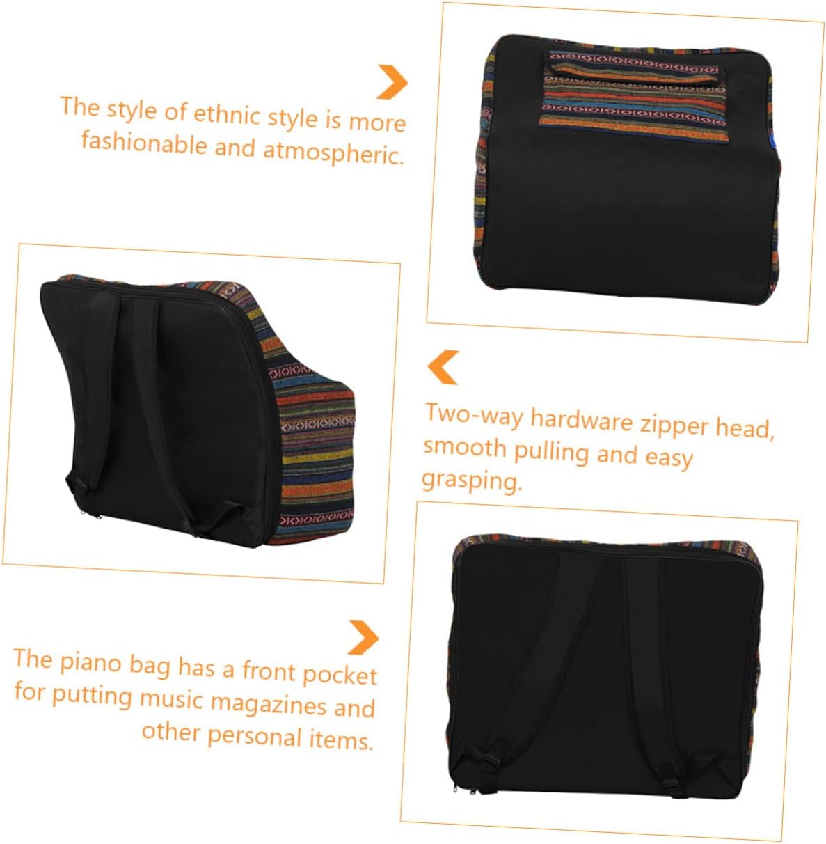Toyvian 1set Accordion Carrying Bag Bag Music Equipment Case Gig Comfort Handle Stylish Gig for Accordion