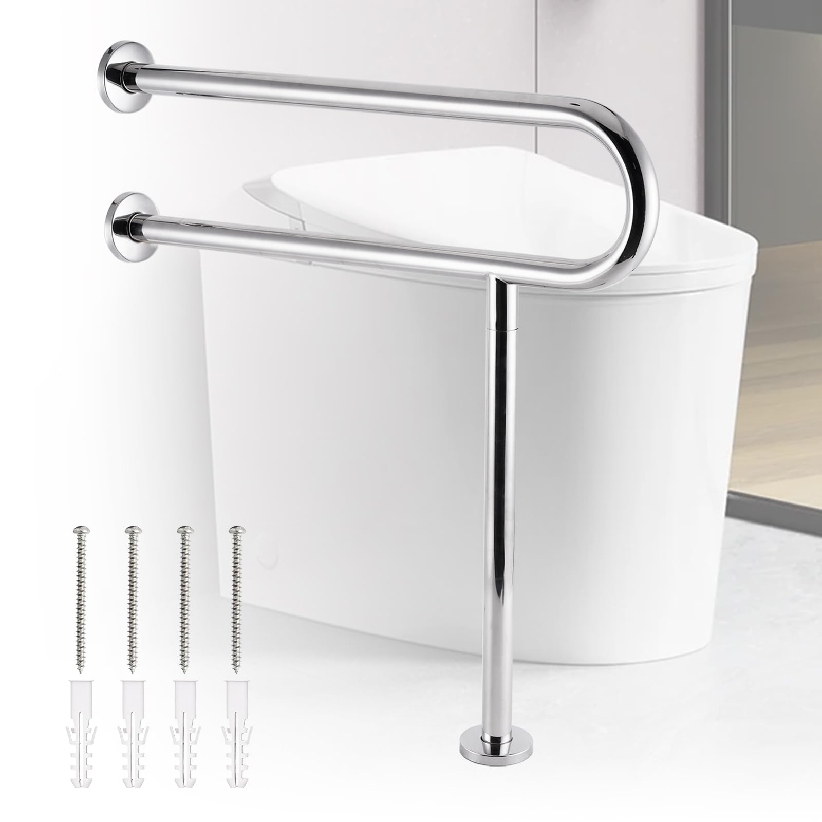 YUCHENGTECH Maniglione Bagno Disabili Acciaio Inox 70cm | Supporta 150KG,Maniglia Doccia Anziani Maniglione per WC per Anziani Disabili Incinta