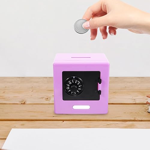 Miniatura 4 de SAFIGLE Mini hucha segura para niños, con bloqueo de contraseña, caja pequeña para monedas para niños, ahorros educativos y seguridad de dinero,