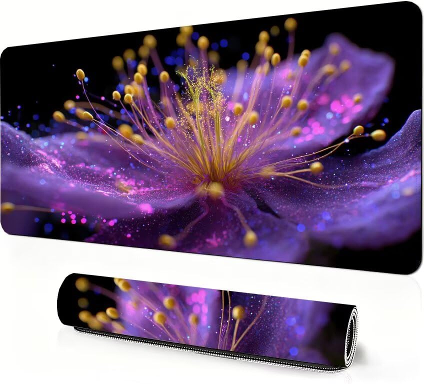 Tapis de Souris XXL Amélioration de la Précision Fleur 600x300x3mm Gaming DZ-692