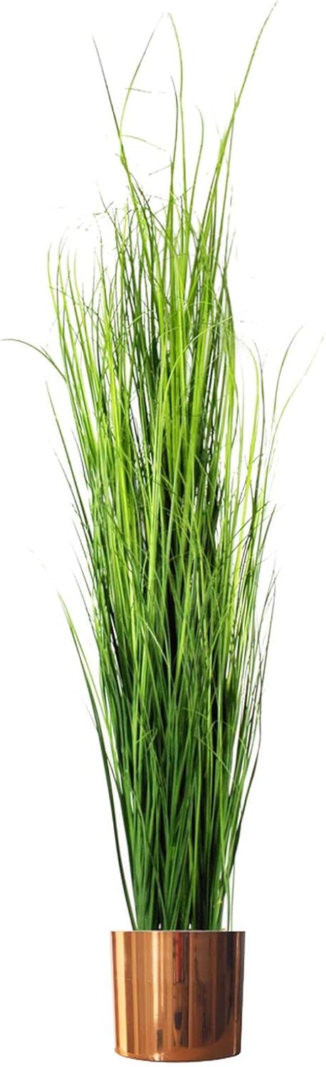 Leaf LEAF-7315 Metal Planter Plant Pot with Brushed Copper Finish 20 x 18cm