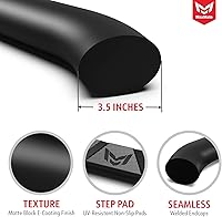 Vista 3 de MaxMate 3.5" Barra de Nerf Ovalada Estribos Laterales Compatibles con 2007-2018 Chevy Silverado GMC Sierra 1500; 2007-2019 2500 3500HD; 2019