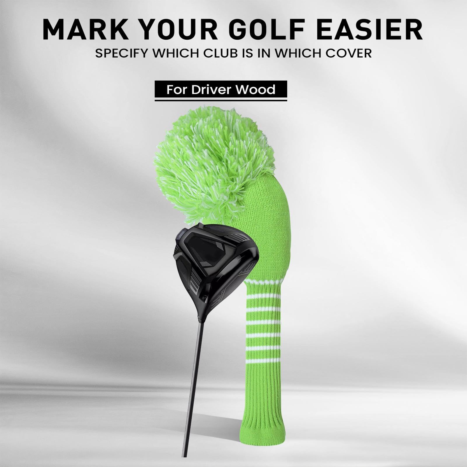 Strickmütze für Golfschläger, Golfschlägerhaube, Golfschlägerhaube, Golfkopfbedeckung, Golfschlägerabdeckungen, lustige Golfschlägerabdeckungen, Golfschlägerüberzüge für Sack
