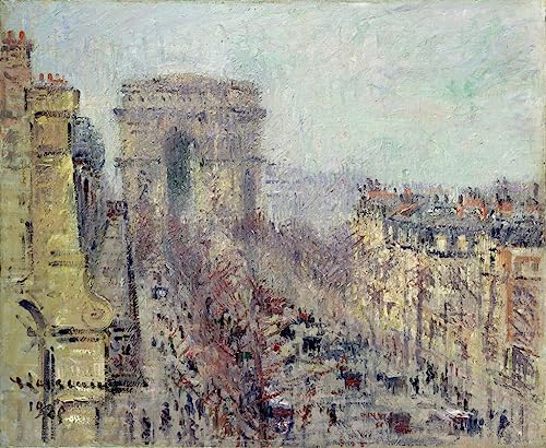 Tableau abstrait de Paris pour salon et chambre à coucher poster Gustave Loiseau 60x90