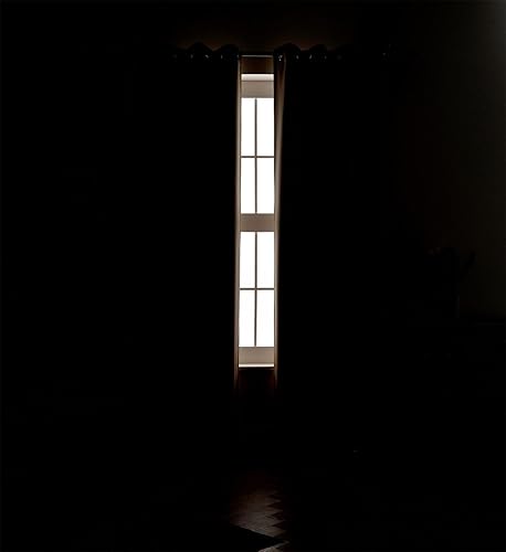 Miniatura 3 de Set de 2 cortinas para ventana, de Miuco, opacas, con ollaos, para recámara, incluye 2 alzapaños