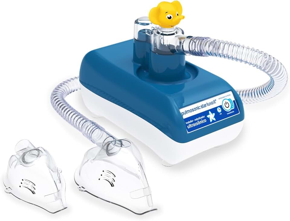 Soniclear Inalador/Nebulizador Ultrassônico Pulmosonic Star Luxo Ii Azul/Branco
