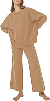 Amazon.com: Linsery Knit Pant Sets Women 2 Piece Outfits