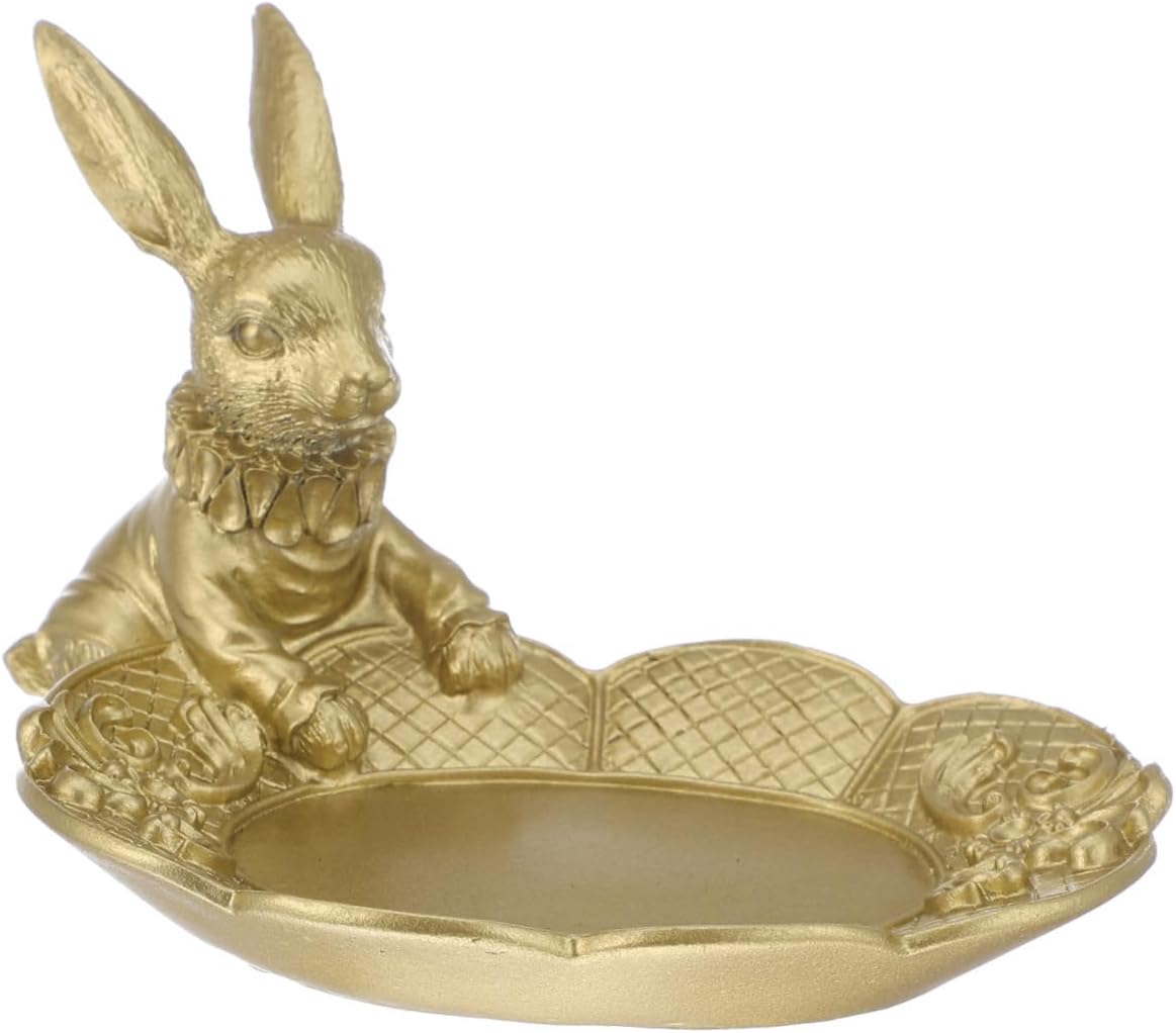 LIFKOME Unique Rabbit Shaped Jewelry Display Stand Small Resin Holder for Earrings and Necklaces for Home Shop and Jewelry Store Organization
