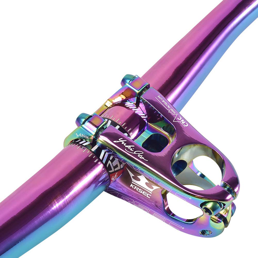 Guidon VTT En Aluminium KRSEC - 31,8mm X 800mm - Couleur Arc-en-ciel - Neuf