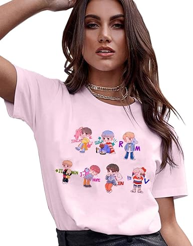 Amazon.com: Linda camiseta Koop para mujer, de manga corta, color blanco, ropa  Kawaii : Ropa, Zapatos y Joyería