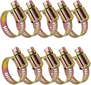 KaberTrade Metal Hose Clamp, Kviz College, Universal Fitting Pipeline & Leak Proof (2" - 27-51mm - 10 Count) by KaberTrade