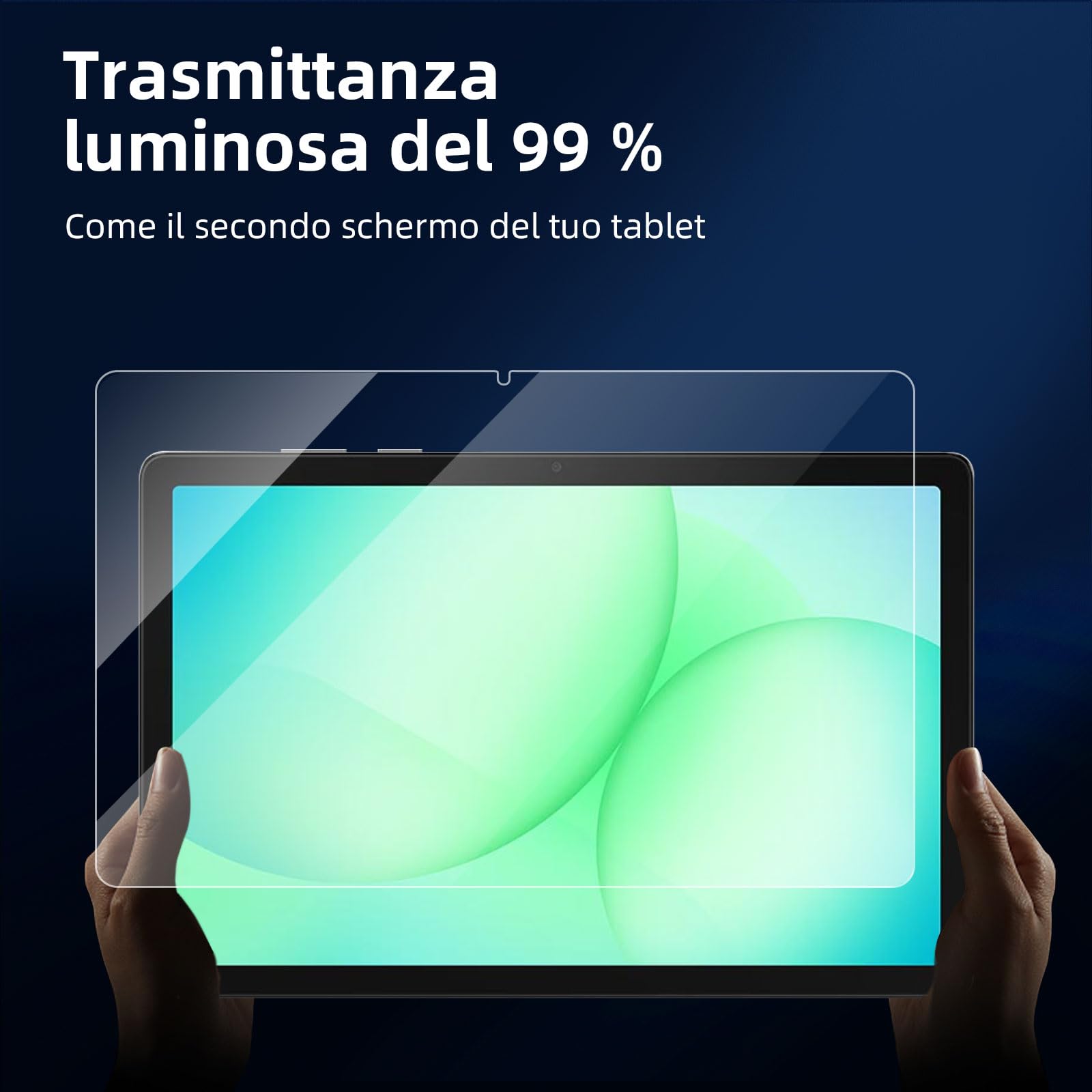 NEW'C Pellicola Protettiva Vetro Temperato 9H per Samsung Galaxy Tab A11+ 11 Pollici