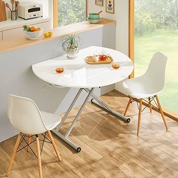 Amazon｜ディノス テーブル 昇降式 リフティングテーブル 丸形昇降