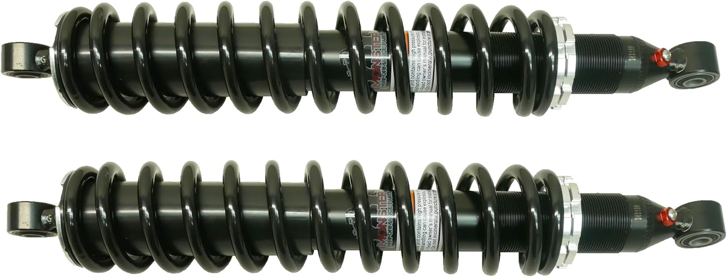 Monster Performance Front Shocks for Honda Rancher 420 & Foreman 500 520 Responsive Handling Optimal Damping Quality Tested Gas-charged Anti-foam Anti-shear Adjustable