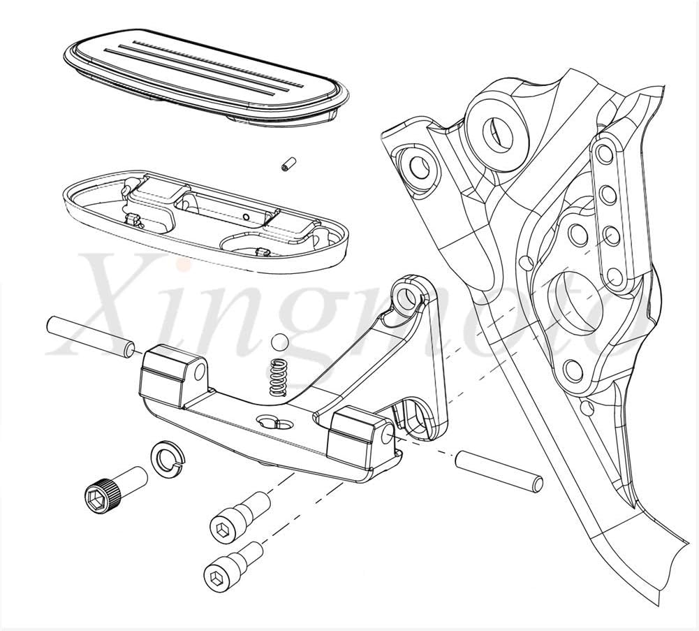 Replacement of Streamline Passenger Foot Floor board for Harley Touring Road Street Glide 93-Up