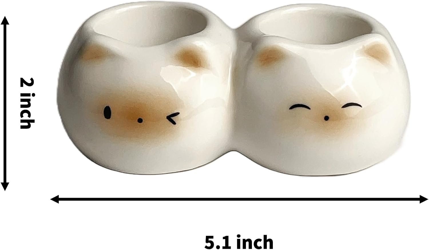 Electric Toothbrush Holder with Toothpaste Dispenser, Cute Cat Design Ceramic Bathroom Organizer, Non-Slip Base & Vanity Storage (White, Dual-Hole Slot)