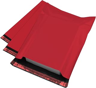 100x Strong Large Mailing Postal Postage Bags 12 x 16" Packaging Mailers, iSOUL [Use in Parcel, Delivery, Shipping, Mail, Package] [Plastic Envelopes] Red
