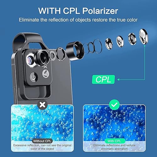 Miniatura 2 de Accesorio del microscopio del teléfono celular 200X con la lente, mini microscopio digital portátil con la luz del LEDel clip universal