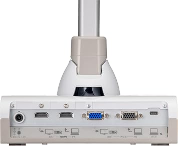 Elmo 1380 Model TT-12G Interactive Document Camera, 4K Ultra HD, 12MP 1/2.3 Image Sensor, 12x Optical Zoom, 16x Digital Zoom, Built-in SD Card Slot, Multiple Outputs with 1317 CRA-2 Wireless Tablet