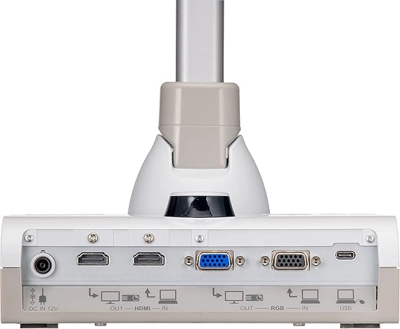 Elmo 1380 Model TT-12G Interactive Document Camera, 4K Ultra HD, 12MP 1/2.3 Image Sensor, 12x Optical Zoom, 16x Digital Zoom, Built-in SD Card Slot, Multiple Outputs with 1317 CRA-2 Wireless Tablet