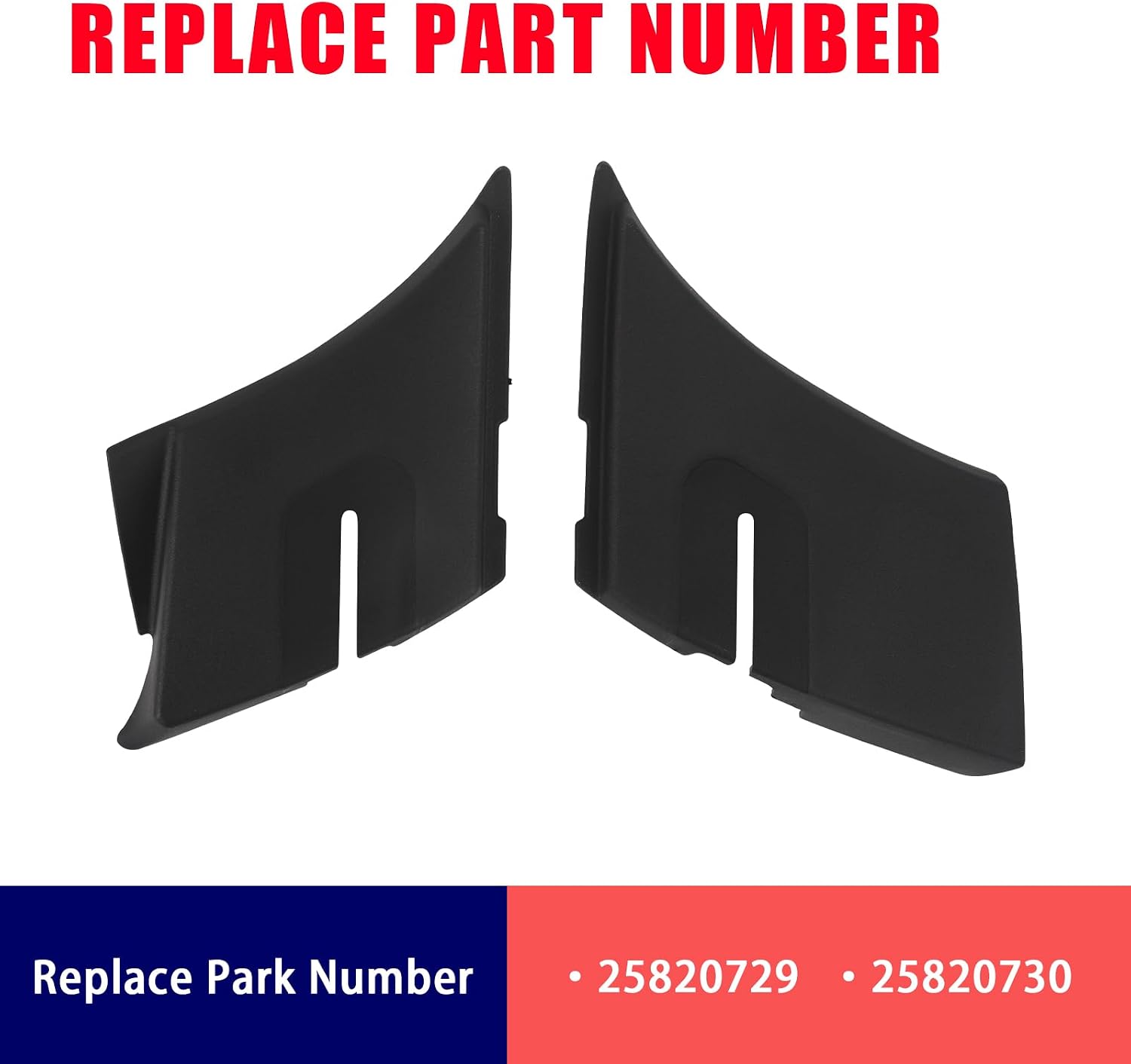 VASTAUTO Windshield Wiper Cowl End Fit for 2007-2014 Chevy Avalanche Suburban 1500 Tahoe GMC Yukon XL 1500 Cadillac Escalade ESV EXT Replaces# 25820729 25820730 Air Inlet Grille Panel Pair