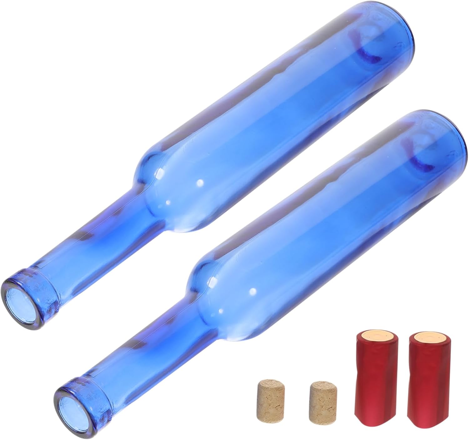 2pcs Colored Glass Wine Bottles Decorative Empty Wine Bottles for Home Decor Party Use and Flower Vases Multifunctional Craft Accessories