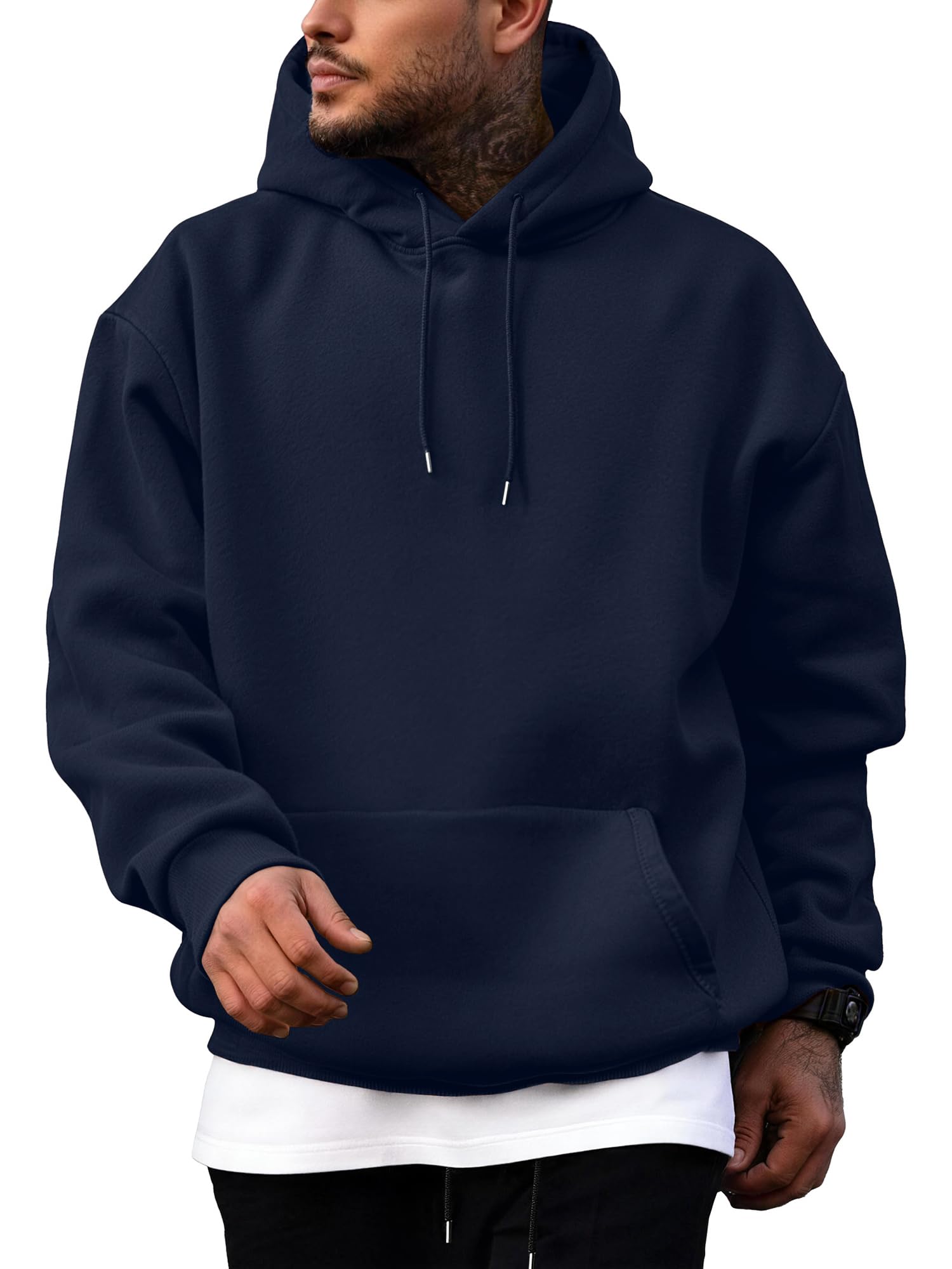 Hoodies for Men Casual Cotton Essentials Long Sleeve Sweatshirts