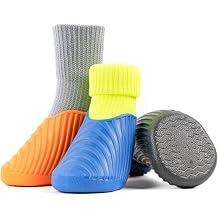 KM791G Dog Shoes, Dog Shoes, Sock Shoes, Pack of 4, Waterproof, Dog Shoes, Socks, Paw Protection, Soft, 4 Paws, No Slip Off, Velcro Shoes, Walks, Summer, Winter, Waterproof, Sports, Nursing, Seniors