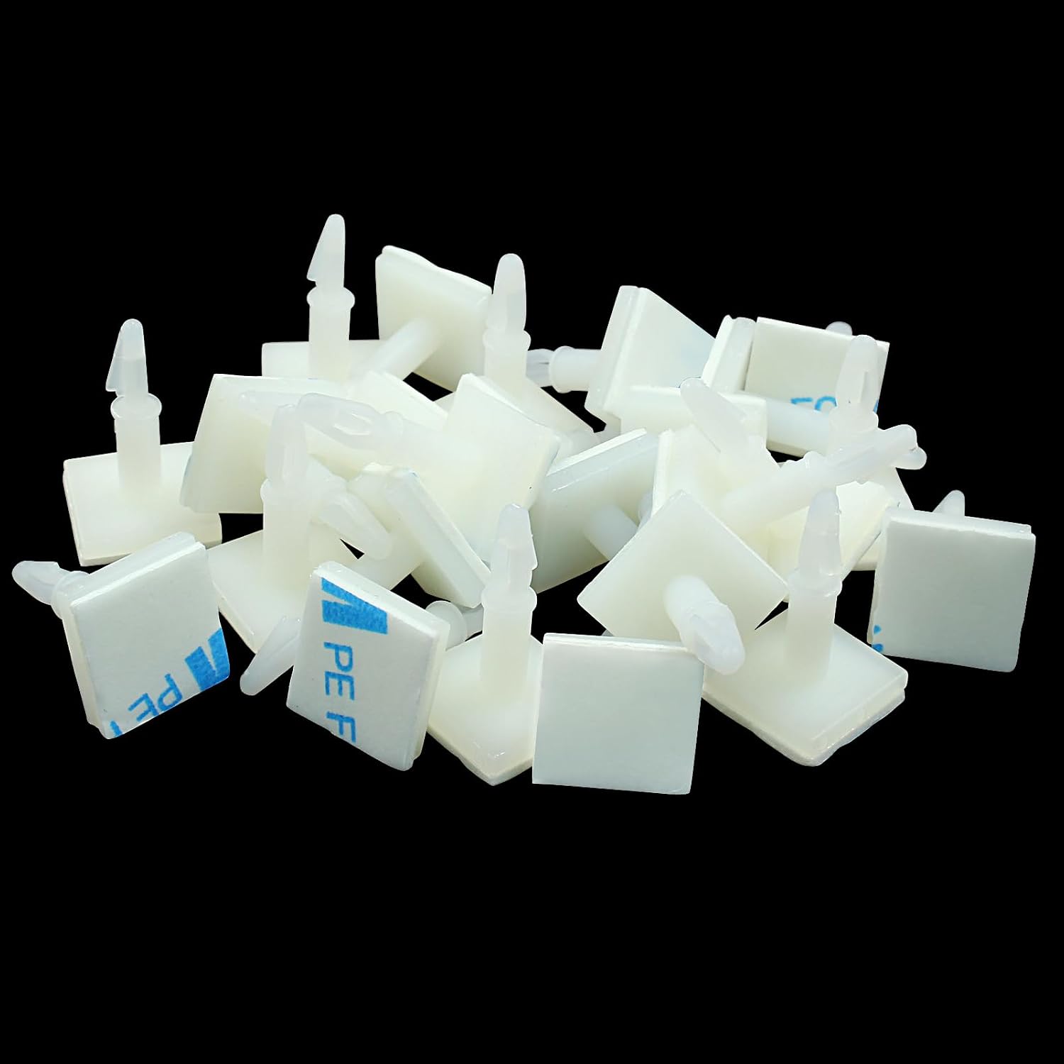 White Sticky PCB Spacers, 25 Pcs, 12.4mm/0.49" Height