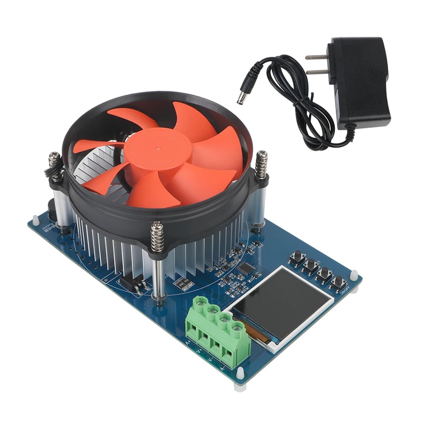 Probador de batería de 4 cables de carga electrónica CC 150W 10A con enchufe UE EE. UU.(Green)
