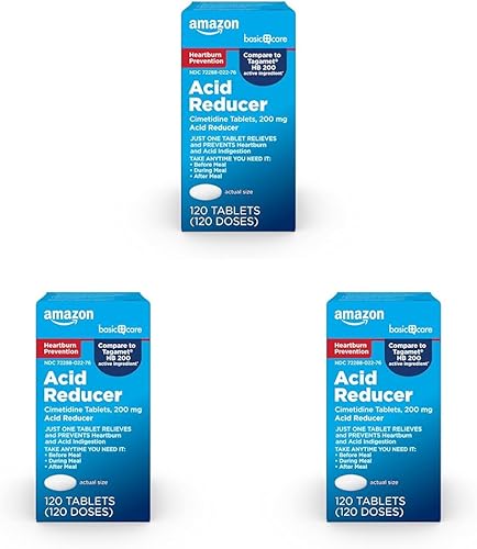 Vista 9 de Yaxa Basic Care Tabletas recubiertas de cimetidina de 200 mg, reductor de ácido, medicina para la acidez estomacal, alivio de la indigestión, 120