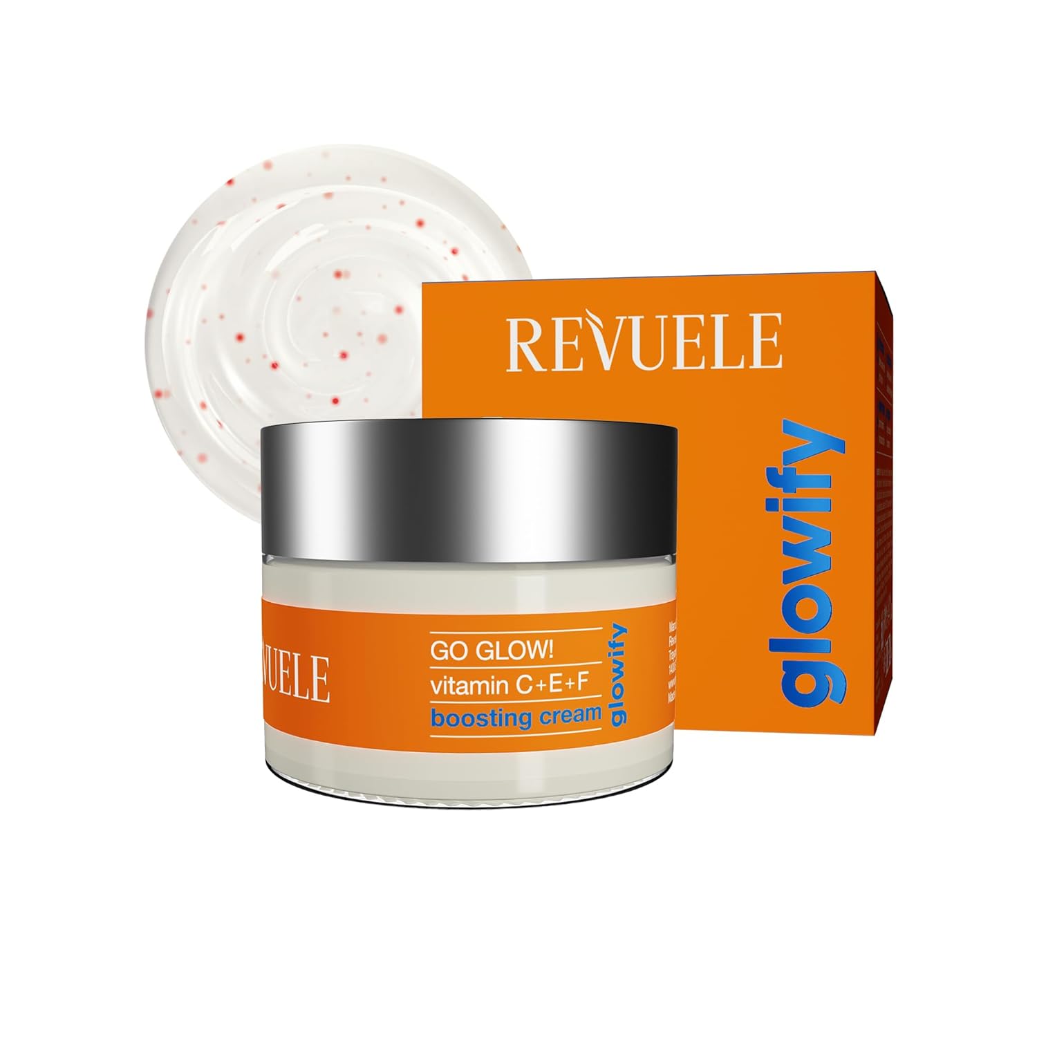 Revuele Go Glow! Boosting Cream – 1.69 fl.oz | Daily Brightening Face Moisturizer with Vitamins C, E & F | Revitalizes, Evens Skin Tone & Enhances Radiance – Vegan & Cruelty-Free