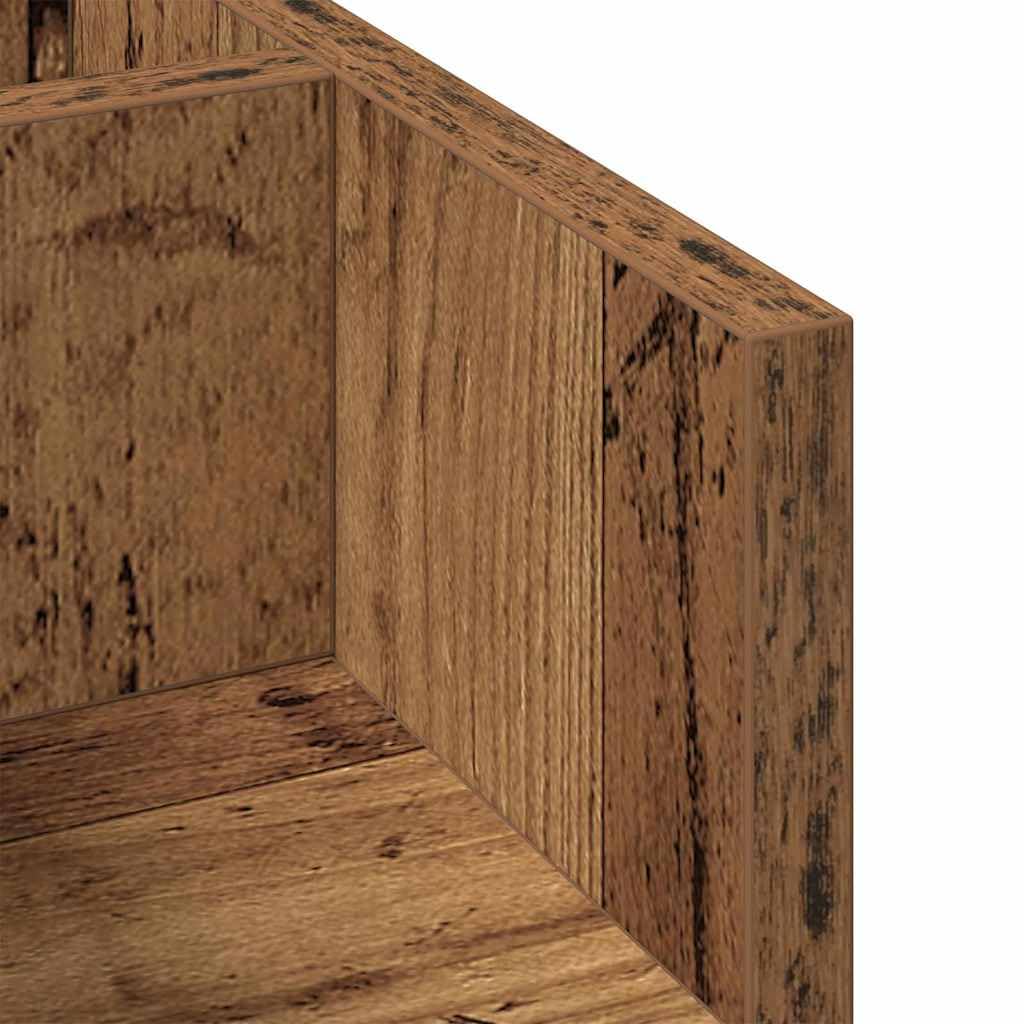 Organizer da scrivania in rovere Artisan, effetto legno, sistema di archiviazione per documenti e forniture per ufficio, per casa e ufficio, 44,5 x 24 x 25 cm