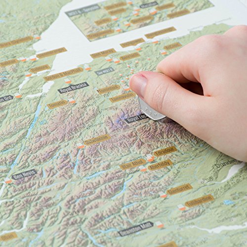 Maps International Whisky Distilleries Collect and Scratch Print - Poster for Scotch lovers - 11.69 (w) x 16.53 (h) inches by Maps International - Image 5