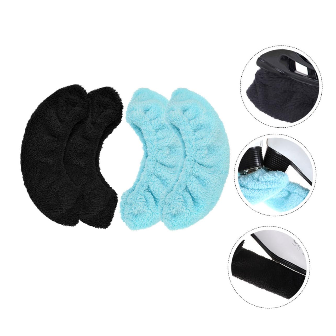 Toyvian Lot de 2 Protège-Lames de Patins pour Garçon et Filles, Polyester Noir, Absorbants, pour Patinage Glace