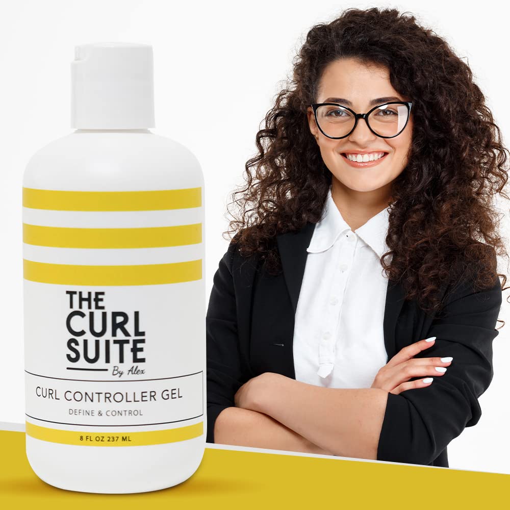 The Curl Suite Curl Controller - Long-Lasting Styling Gel for Curly, Coily, and Wavy Hair, Unisex (8 Oz)